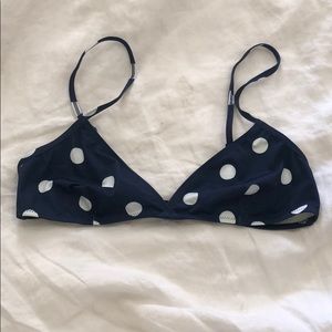 Solid and striped bikini top. Never worn